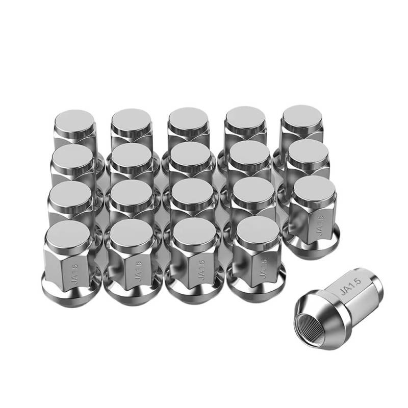 ZHjLut Autoradschrauben Kompatibel mit Ford für Fusion für Focus für Escape Radmuttern Bulge Acorn 12x1,5 Chrom-Radmutter von ZHjLut