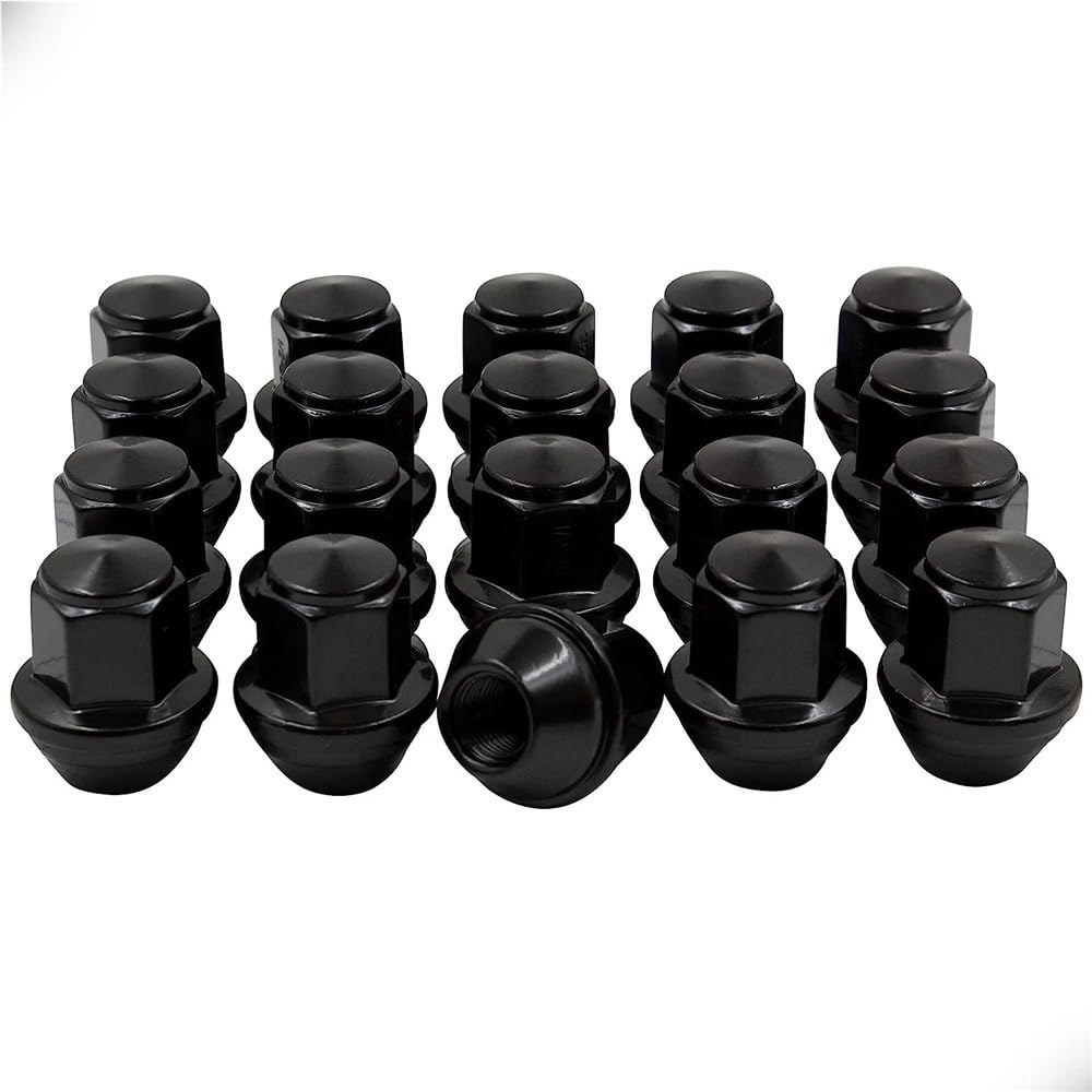 ZHjLut Autoradschrauben Kompatibel mit Ford für Mustang 2015 2016 2017 2018 2019 2020 14x1,5 37mm hohe Radmuttern Stil Radmuttern 13/16" Hex 21mm(20pcs Black) von ZHjLut