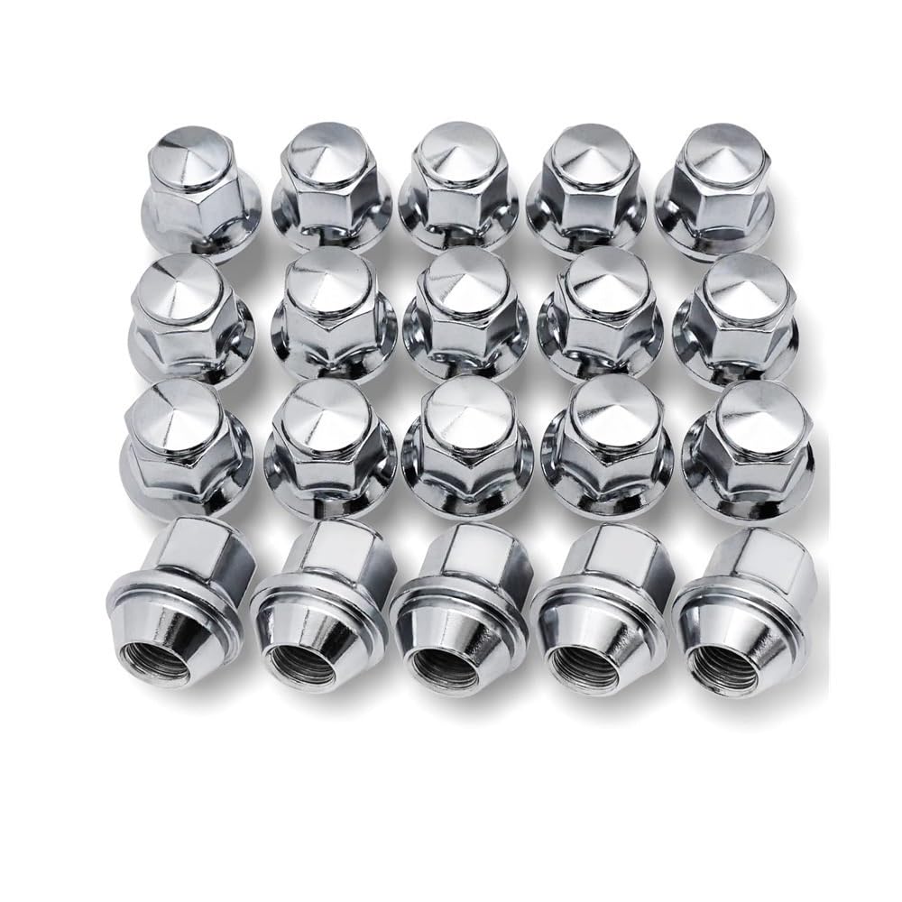 ZHjLut Autoradschrauben Kompatibel mit Ford für Mustang 2015 2016 2017 2018 2019 2020 14x1,5 37mm hohe Radmuttern Stil Radmuttern 13/16" Hex 21mm(20pcs Sliver) von ZHjLut