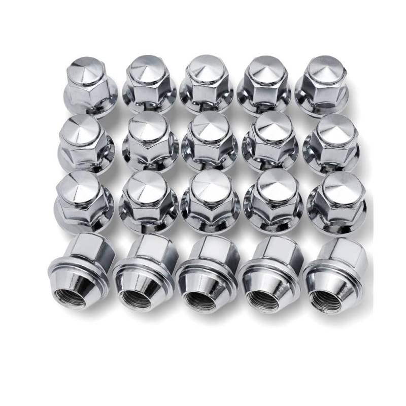 ZHjLut Autoradschrauben Kompatibel mit Ford für Mustang 2015 2016 2017 2018 2019 2020 14x1,5 37mm hohe Radmuttern Stil Radmuttern 13/16" Hex 21mm(20pcs Sliver) von ZHjLut