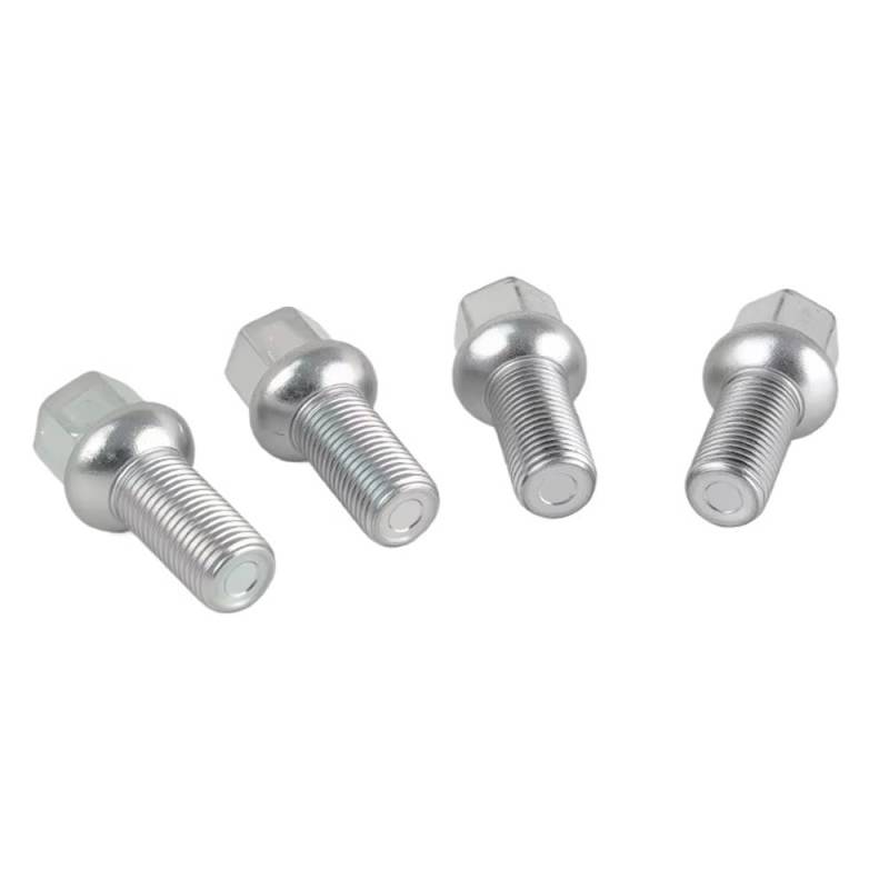 ZHjLut Autoradschrauben Kompatibel mit VW Für Beetle 1998-2010 Für Bora 1998-2005 Auto Radschrauben Silber Stahlmuttern WHTOO2437 WHTOO1812 von ZHjLut