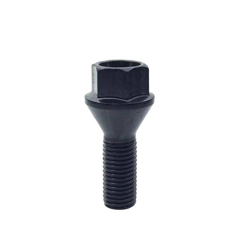 ZHjLut Autoradschrauben Kompatibel mit X1 für X2 für X3 für X4 für X5 für X6 für E70 für E71 Auto-Radmutternschrauben Schwarze Stahlschrauben Radschrauben Rad(S) von ZHjLut