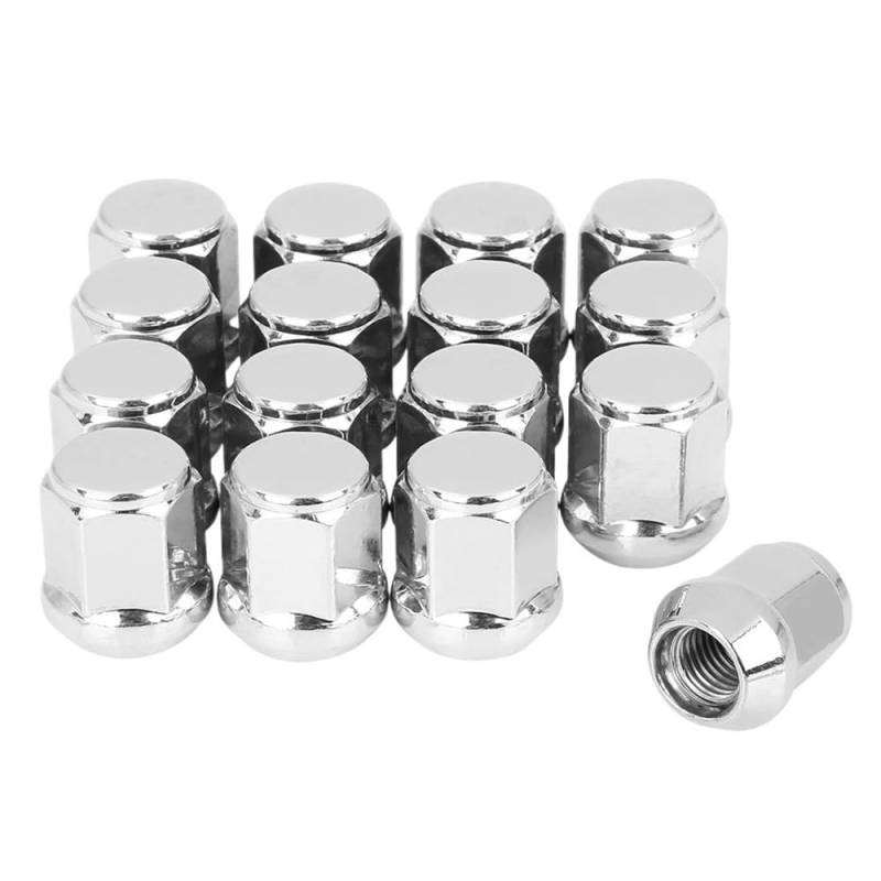 ZHjLut Autoradschrauben Universellen Chrom-Radmuttern mit Wölbungs-Eichel Kegelsitz für Auto-Radmutter M12 x 1.5 28 mm von ZHjLut