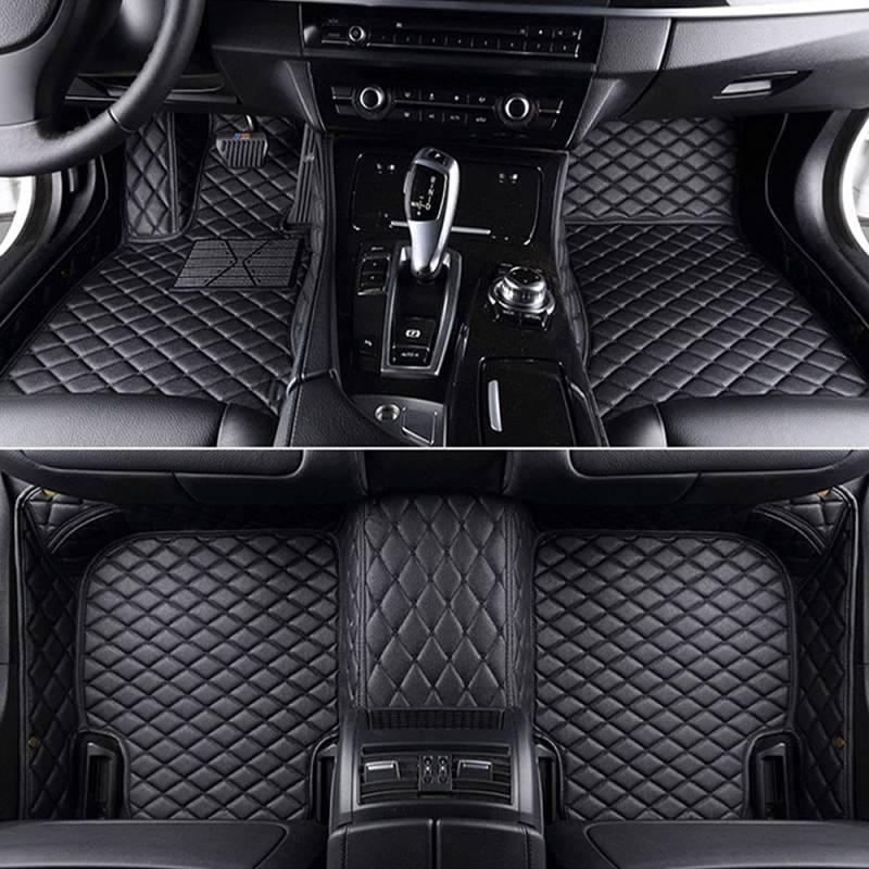 ZIAMOO Benutzerdefinierte Auto Fußmatten für Audi A4 B9 Avant/Kombi 2015 2016 2017 2018 2019 2020-2023, Allwetterschutz Wasserdicht Anti Rutsch Bodenmatten Auto ZubehöR, Black-2 von ZIAMOO