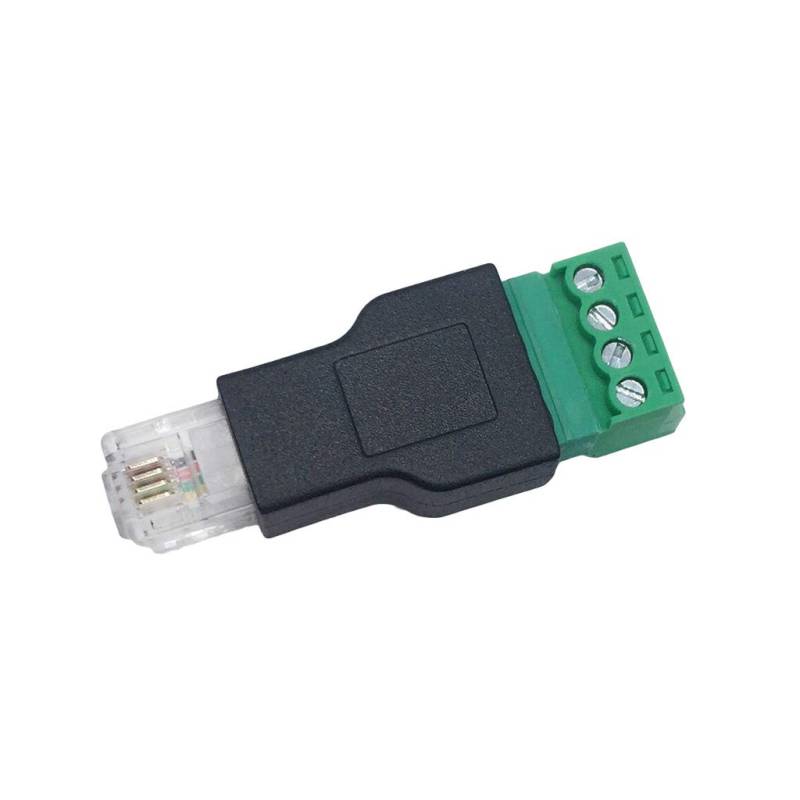 Anschluss Adapter Ethernet Stecker RJ11 4p 4C Männlich Zu 4 Pin AV Schraubenanschlussanschlussanschlussanschlüsse Klemmenstecker von ZIDDAR