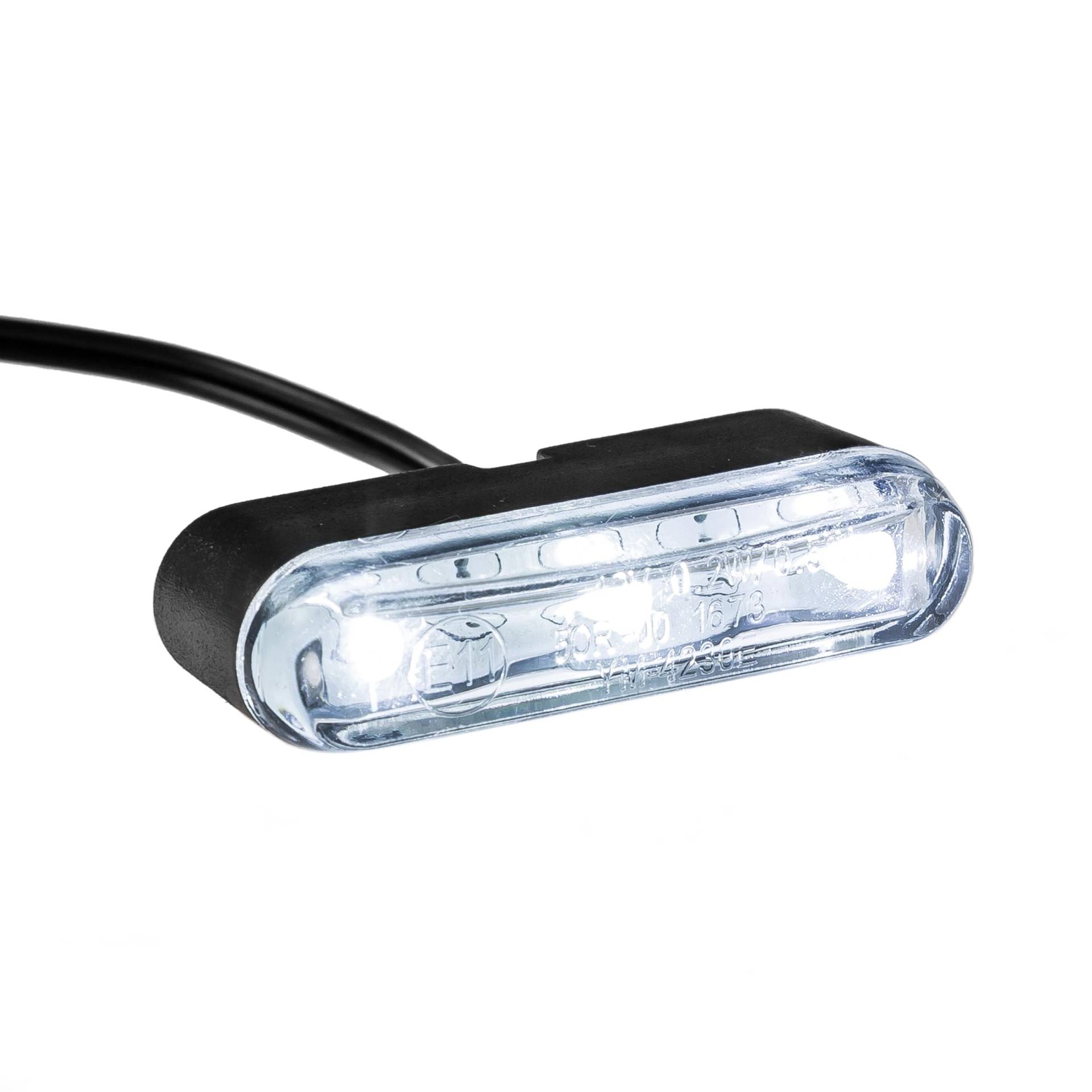 Mini LED Kennzeichenbeleuchtung mit Halter für Kennzeichenhalter Kennzeichenträger Nummernschild Halter/Halteplatte Universal Motorrad von ZIEGER