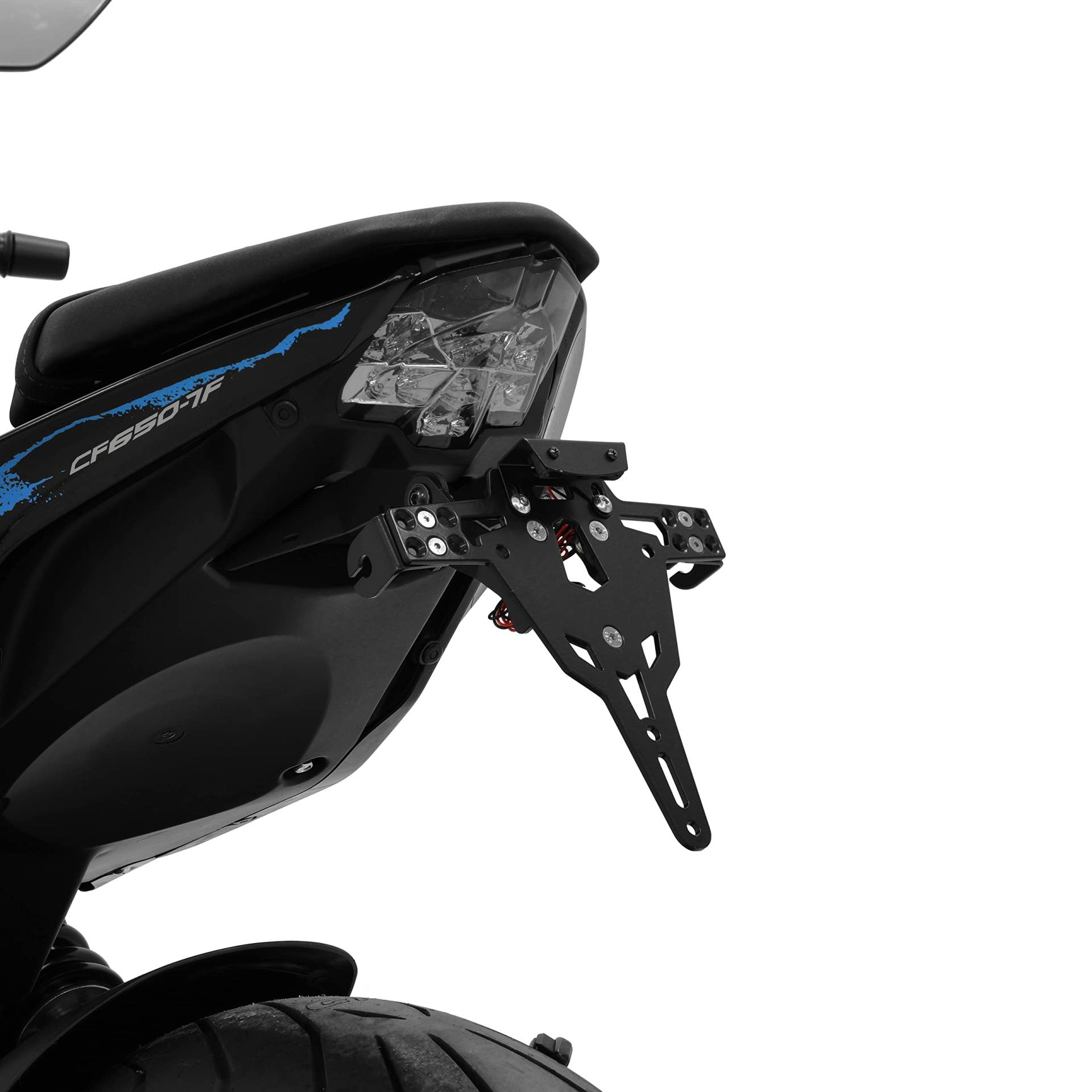 ZIEGER Pro Motorrad kurzer Kennzeichenhalter Kennzeichenträger Nummernschildhalter (kompatibel mit CFMOTO 650 NK 2020-) von ZIEGER