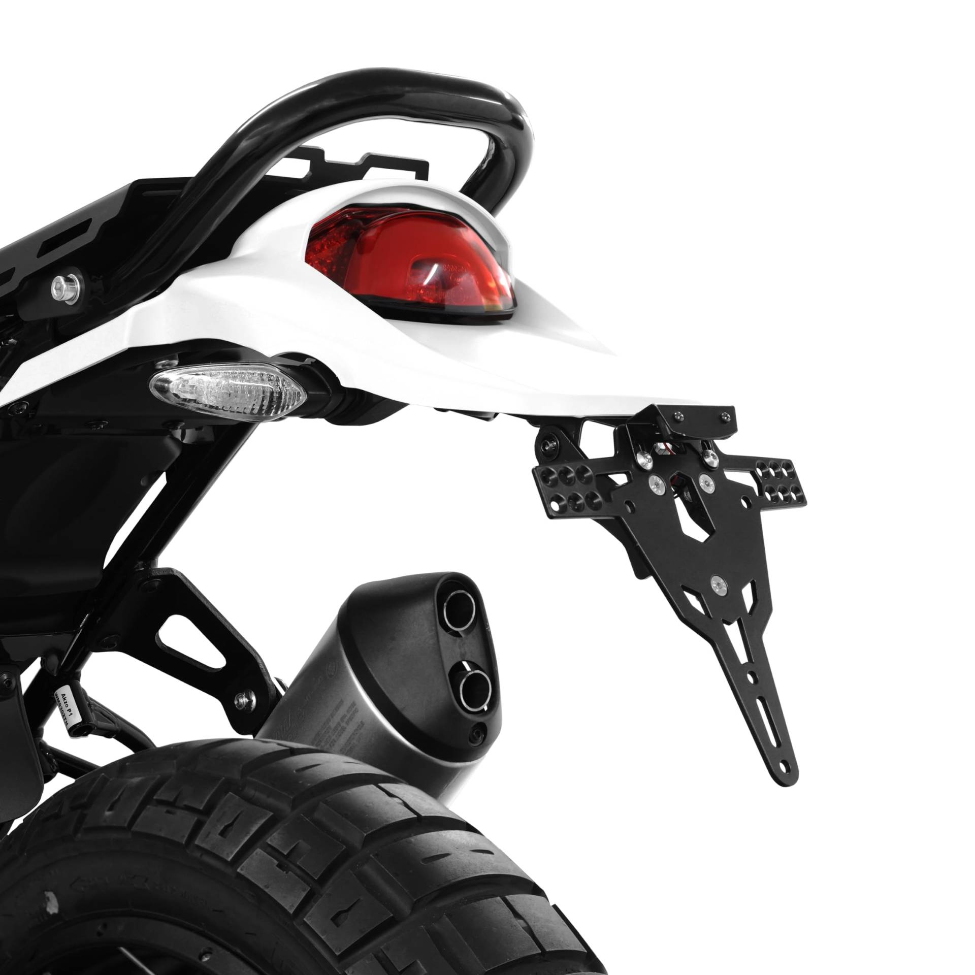 ZIEGER Pro Motorrad kurzer Kennzeichenhalter Kennzeichenträger Nummernschildhalter (kompatibel mit Ducati Desert X Baujahr 2022-) von ZIEGER