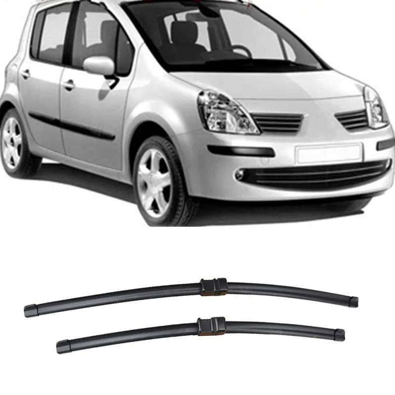 28"+26" Auto Scheibenwischer Vorne, für Renault Modus Grand Modus 2004-2013 Set Wischer Wischblätter Vorne Frontscheibe Scheibenwischer Auto Accessoire von ZILOOK