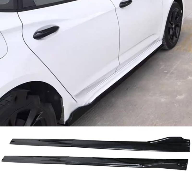 Seitenschweller, für Mercedes-Benz C-Class Coupe 4.Gen (C205) 2-Door 2015-2021 Seitenrock Kratzfest Auto Trittbretter Seitenschweller Auto Zubehör,Glossyblack von ZILOOK