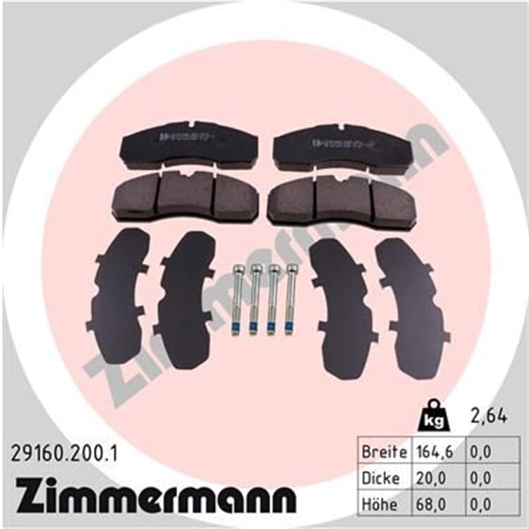 Zimmermann Bremsbel?ge vorne Iveco Daily von ZIMMERMANN