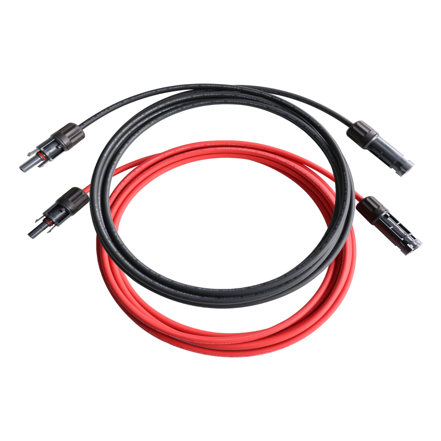 ZINNZGREEN Solarkabel Verlängerungskabel 6mm² / 10AWG mit Solarstecker MC4 beidseitig montiert für PV-Photovoltaik/Solaranlage/Solarpanel, Rot + Schwarz 1/2/3/5/8/10m, Spannungsklasse 1500V ZINNZGREEN Solarkabel Verlängerungskabel 6mm² / 10AWG mit Solarstecker MC4 beidseitig montiert für PV-Photovoltaik/Solaranlage/Solarpanel, Rot + Schwarz 1/2/3/5/8/10m, Spannungsklasse 1500V von ZINNZGREEN