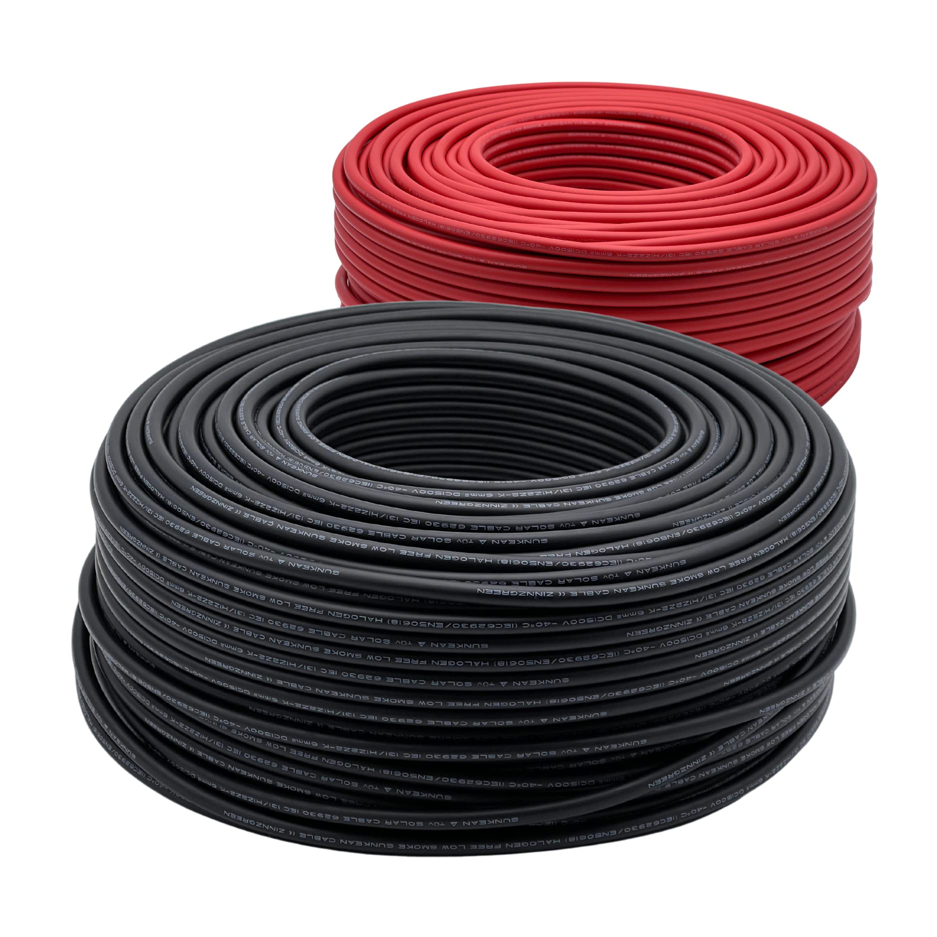 ZINNZGREEN Solarleitung H1Z2Z2-K 6 mm² Solarkabel, Erdverlegbare, Einzelleitung, reines Kupferkabel, Photovoltaik, Halogenfrei, Doppelt isoliert, Schwarz, Rot, 15/20/25/30/40/50/70/100M 1500V ZINNZGREEN Solarleitung H1Z2Z2-K 6 mm² Solarkabel, Erdverlegbare, Einzelleitung, reines Kupferkabel, Photovoltaik, Halogenfrei, Doppelt isoliert, Schwarz, Rot, 15/20/25/30/40/50/70/100M 1500V von ZINNZGREEN