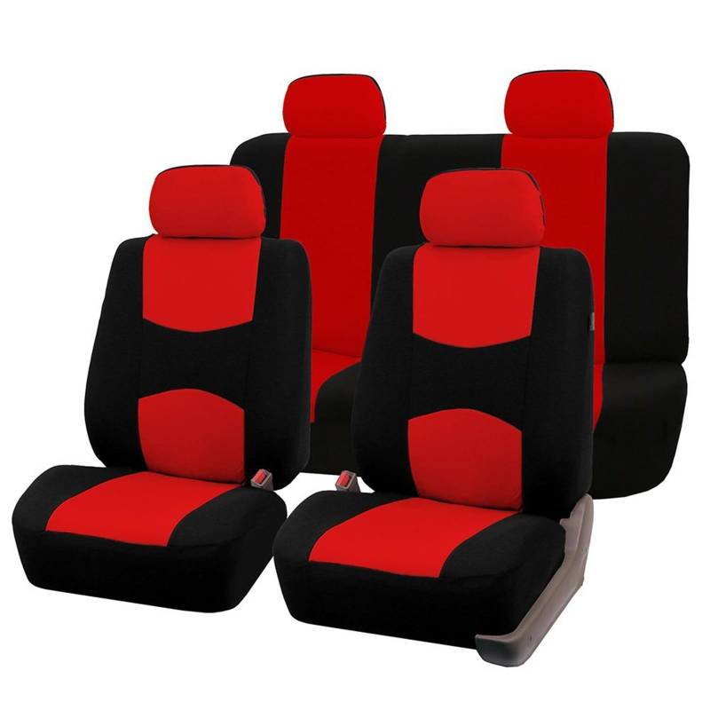 ZINXY Sitzbezüge Autositzbezug Autositzbezüge Zubehör Für VW Für Touran 2014 2015 2017 18 19 2021 22 Für Transporter T3 T4 T5 T6 Für T-ROC Für Vento Sitzbezüge Auto (Farbe : Rot) von ZINXY