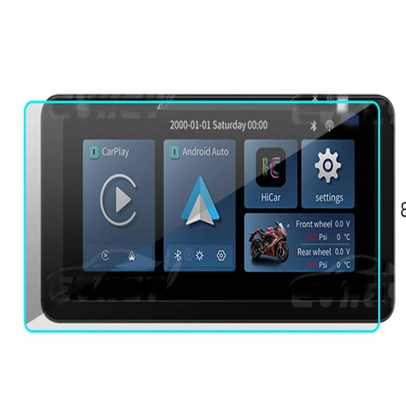 ZIPLJIEXCN Instrumententafel Membran Motorrad 2 Stück PET-Schutzfolie Für EVKEY 6,3 Zoll L200 Motorrad Auto GPS-Navigation Touchscreen-Schutzfolie von ZIPLJIEXCN