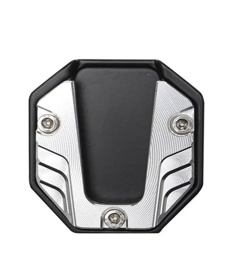 ZIPLJIEXCN Motorrad Seitenständer Unterstützung CNC Aluminiumlegierung Motorrad Elektrischer Anti-Rutsch-Ständer Extender Fuß Seitenständer Stützplatte Modifikationszubehör von ZIPLJIEXCN