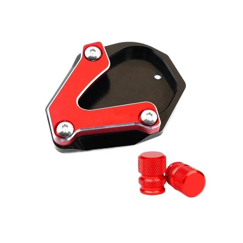 ZIPLJIEXCN Motorrad Seitenständer Unterstützung Für Be&Nelli TRK702X TRK702 2022 TRK 702X TRK 702 2023 Motorrad Ständer Fuß Seite Stehen Enlarger Pad Unterstützung Platte Reifen Ventil von ZIPLJIEXCN