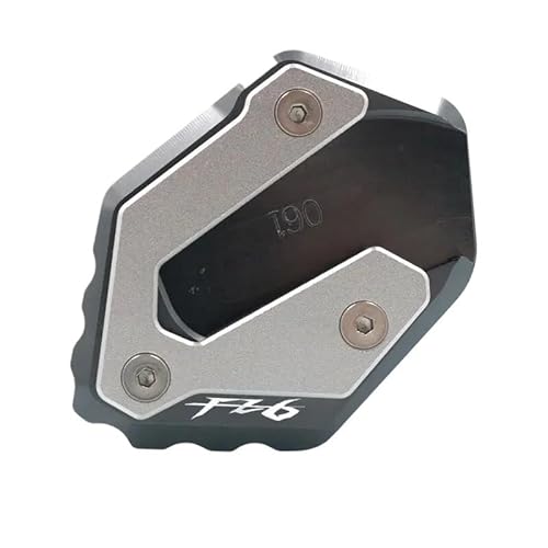 ZIPLJIEXCN Motorrad Seitenständer Unterstützung Motorrad CNC Ständer Fuß Seite Stehen Verlängerung Pad Unterstützung Platte Vergrößern Für YAM&AHA FA&zer FZ6R FZ6 2004-2009 von ZIPLJIEXCN