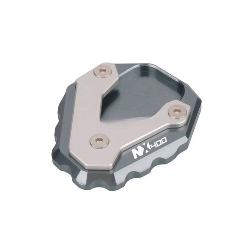 ZIPLJIEXCN Motorrad Seitenständer Unterstützung Motorrad CNC Ständer Fuß Seite Stehen Verlängerung Pad Unterstützung Platte Vergrößern Ständer Für h&ond&a NX400 NX500 NX 400 500 2023-2025 von ZIPLJIEXCN