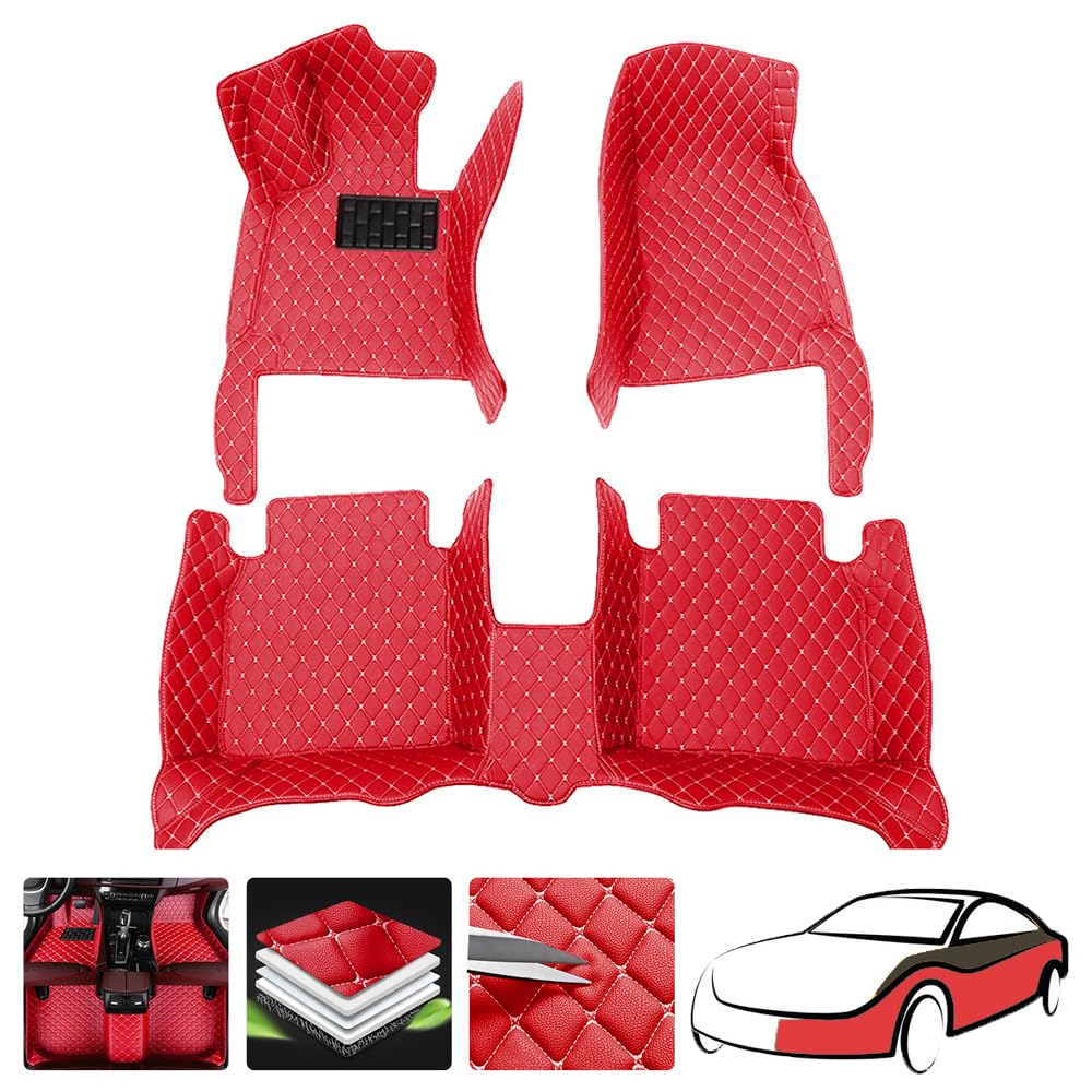 Auto Fußmatten für Ford Mustang Ⅴ Coupe/Cabrio 2004 2005 2006 2007 2008-2013 2014 Full Coverage Leder Anpassen Teppiche Fussmatten Zubehör,Redstyle Auto Fußmatten für Ford Mustang Ⅴ Coupe/Cabrio 2004 2005 2006 2007 2008-2013 2014 Full Coverage Leder Anpassen Teppiche Fussmatten Zubehör,Redstyle von ZIROXI