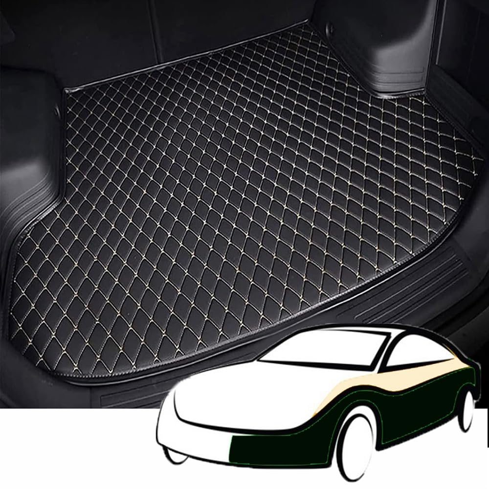 Auto Kofferraummatten Kofferraumwanne für Toyota RAV 4 2019 2020 2021 2022 2023 2024 Leder Kofferraum Schutzmatte Custom Trunk Mat ZubehöR,BlackBeige Auto Kofferraummatten Kofferraumwanne für Toyota RAV 4 2019 2020 2021 2022 2023 2024 Leder Kofferraum Schutzmatte Custom Trunk Mat ZubehöR,BlackBeige von ZIROXI
