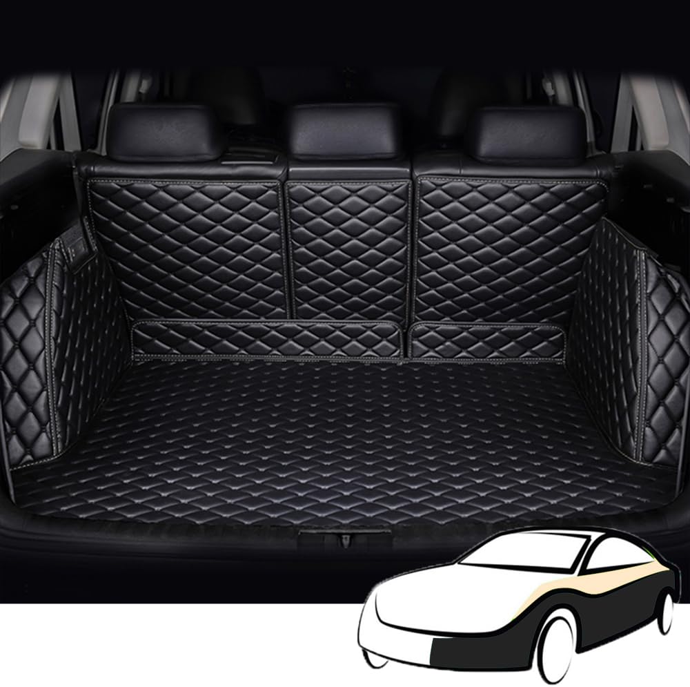 Auto Leder Kofferraumwanne Kofferraummatte für BMW X1 U11 Hybrid iX1 U11 EV 2022 2023 2024 Trunk Mat Boot Mats VollstäNdige Einkreisung Schutzmatten ZubehöR,Blackstyle von ZIROXI