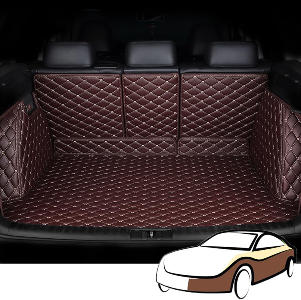 Auto Leder Kofferraumwanne Kofferraummatte für BMW X1 U11 Hybrid iX1 U11 EV 2022 2023 2024 Trunk Mat Boot Mats VollstäNdige Einkreisung Schutzmatten ZubehöR,Coffeestyle von ZIROXI