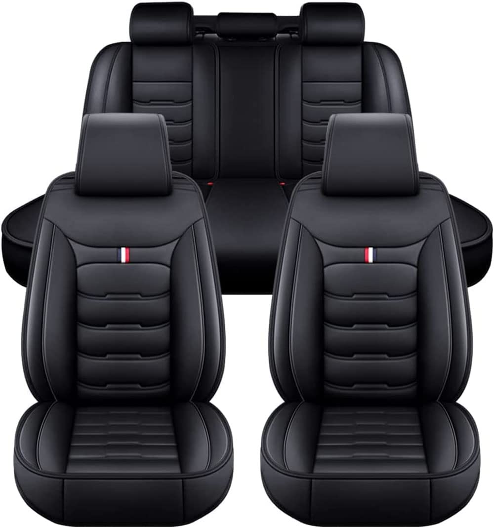 ZIROXI Auto Sitzbezüge für Mercedes-Benz GLC 220 d 4MATIC 2022 5-Sitze PU Leder Vorne und Hinten Autositzbezüge Zubehör,Black-Standard_Set von ZIROXI