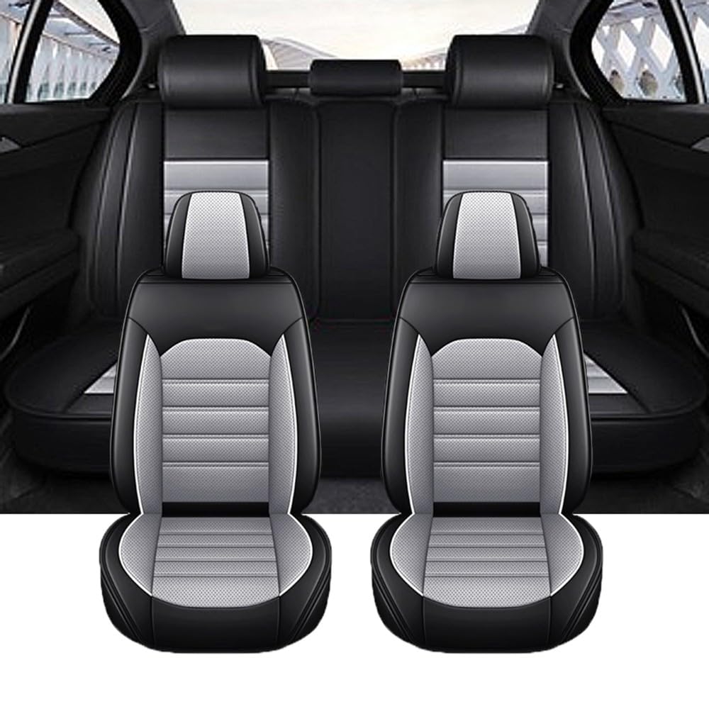 ZIROXI Auto Sitzbezügesets für MG ZS MG4 MG5 ZS EV 2022 2023 Atmungsaktiv Sitzbezüge Full Surround Auflagen Zubehör,BlackGray von ZIROXI