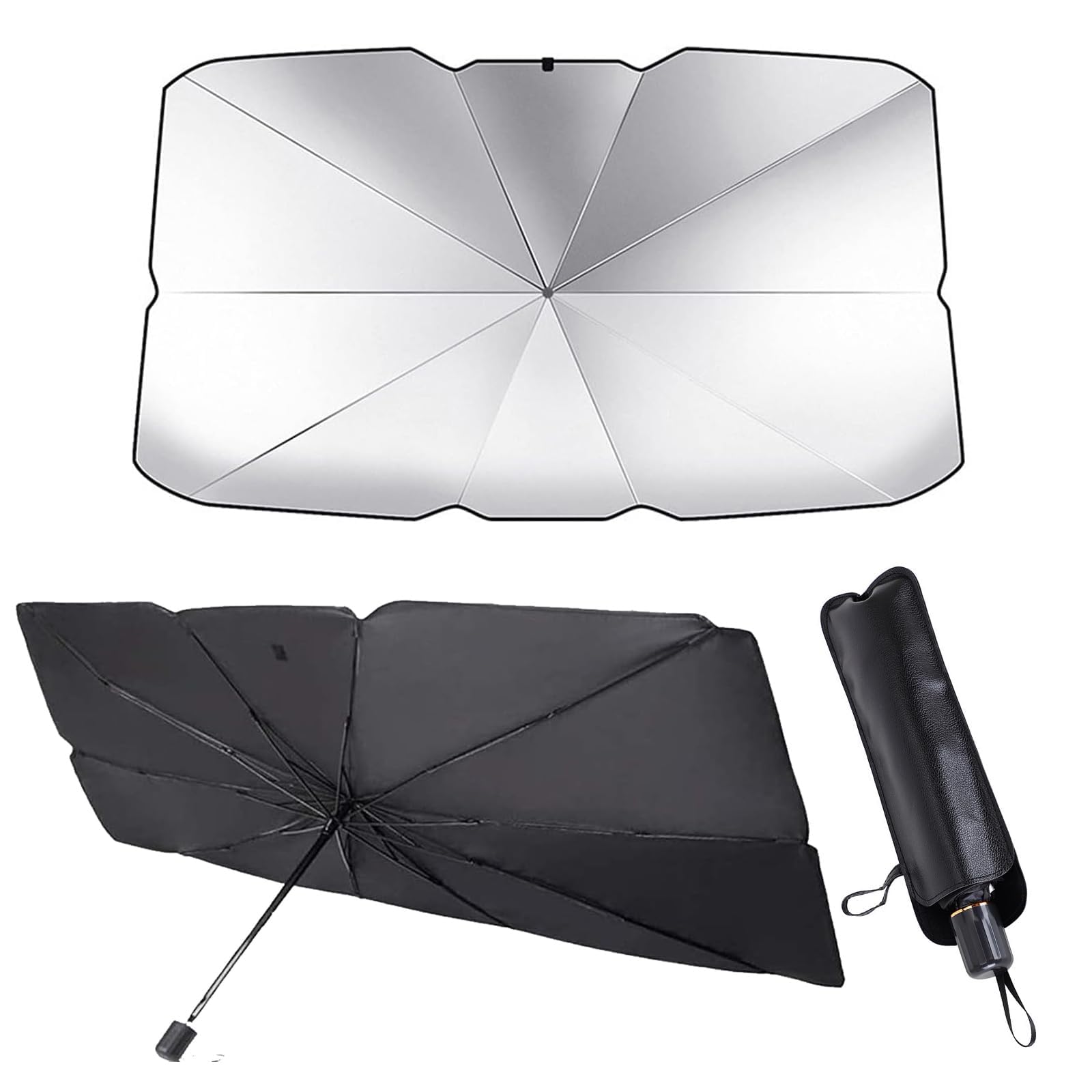 Auto Sonnenschutz Frontscheibe für Citroen C4 Cactus 2014-2022,Frontscheibe Regenschirm für Faltbarer UV Wärmeisolierter Sonnenschirm Auto Sonnenschutz Frontscheibe für Citroen C4 Cactus 2014-2022,Frontscheibe Regenschirm für Faltbarer UV Wärmeisolierter Sonnenschirm von ZIXUANFACAI