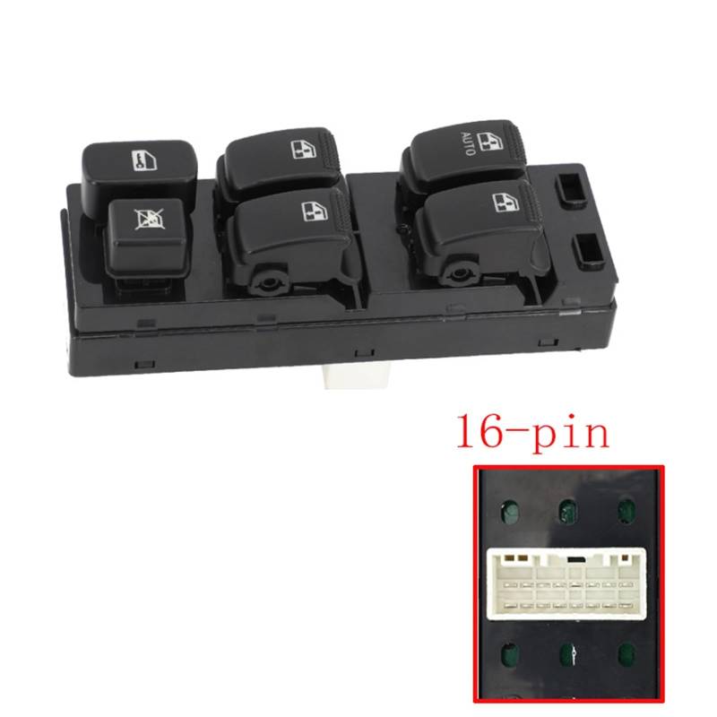 / Passend for KIA Sorento 16 Pin Glas 93570-3E410 Fensterschalter 935703E410B Schloss Glasschalter 2003 2004 2005-2009 Autoteile von ZIxmix