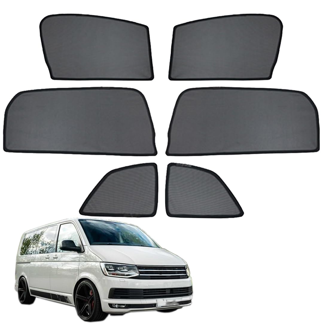Sonnenschutz Auto Vorhang Für Baby Kinder Sonnenblende Für Multivan T5 T6 2012-2019 UV Schutz Magnetisch Sonnenschutz Für Autofenster Seitenscheibe Schwarz,Front+Rear+Triangular-window-6PCS Sonnenschutz Auto Vorhang Für Baby Kinder Sonnenblende Für Multivan T5 T6 2012-2019 UV Schutz Magnetisch Sonnenschutz Für Autofenster Seitenscheibe Schwarz,Front+Rear+Triangular-window-6PCS von ZJIEX