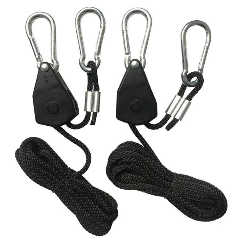 2 Stück Riemenscheibe Seil Ratschen Schwerer Verriegelungsbügel Hebeband for Zelt Zimmer Fan Grow Plant Camping Wandern für Sonnensegel von ZJPOJph