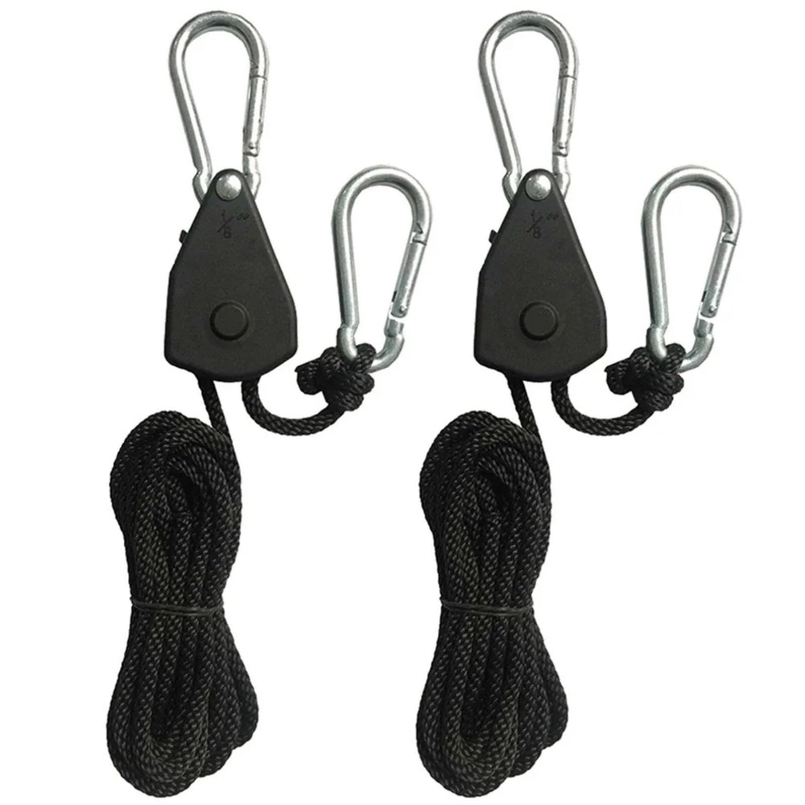 Aufhänger Pulley Ratschen Kajak Seil 2Meter Camping Zelt Seil Locking Aufhänger Kanu Boot Bogen Heck Seil Himmel Vorhang Zelt für Sonnensegel(2 Piece) von ZJPOJph