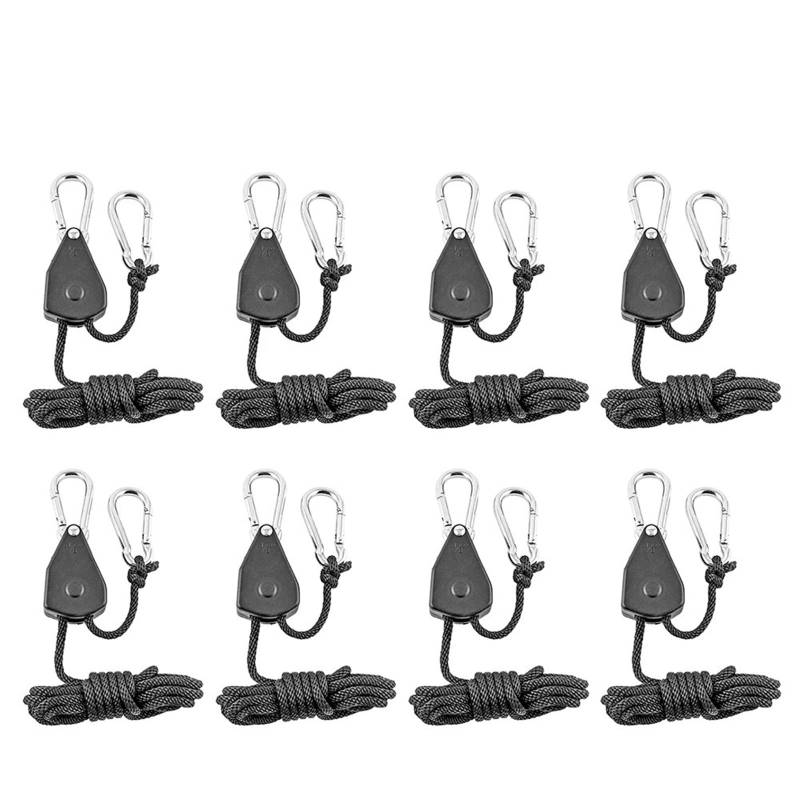 Einstellbarer Flaschenzughaken Campingzelt Bindeseilspanner Ratschenaufhänger Markisenseilhaken Baldachinschnalle für Sonnensegel(8PCS) von ZJPOJph