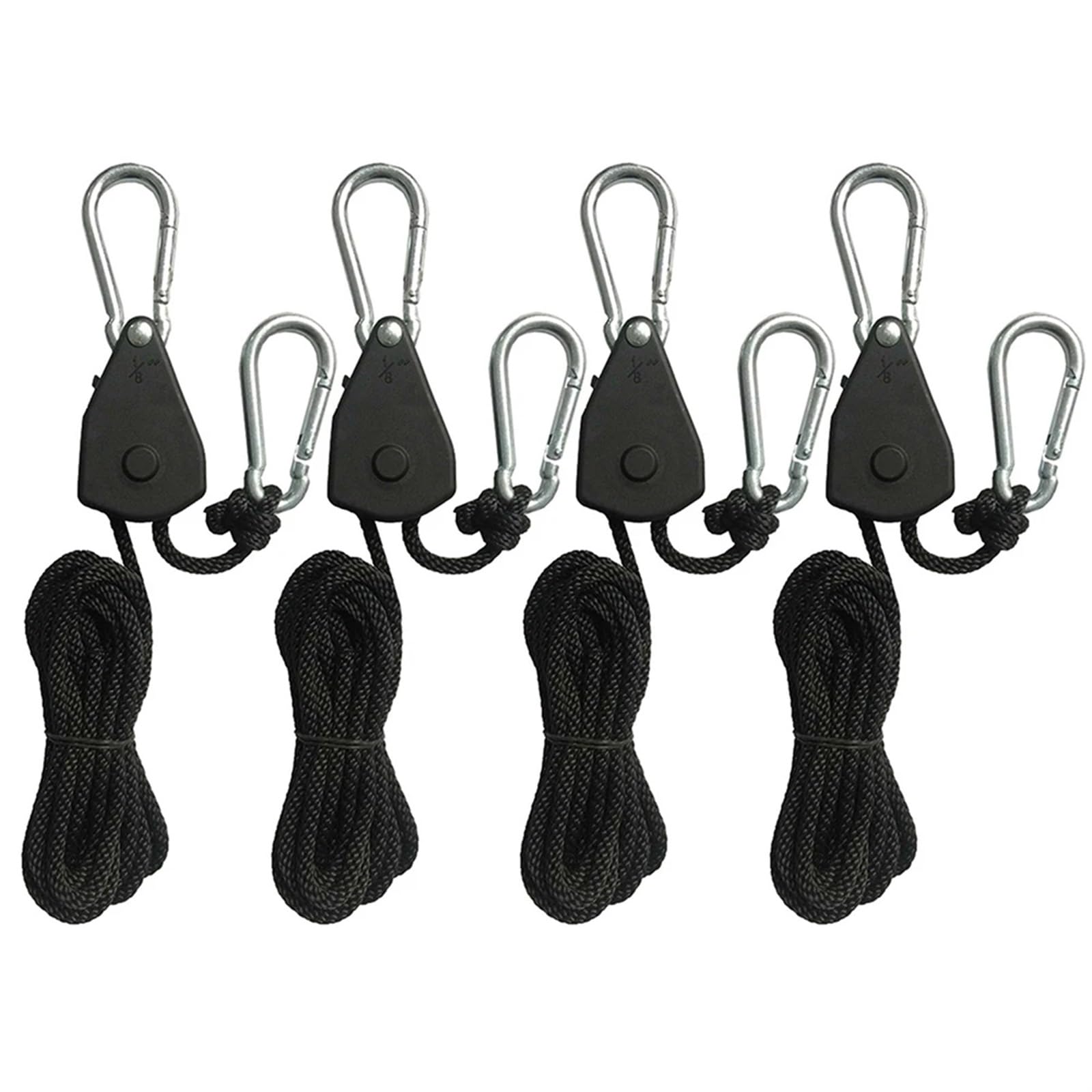 Lock Tie Down Strap 2Meter Ratsche Locking Kleiderbügel Hebe Pulley Haken Kanu Boot Bug Heck Seil for Camping für Sonnensegel(4 Piece) von ZJPOJph
