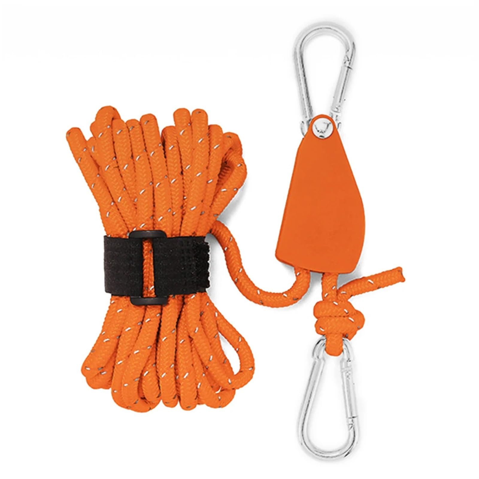 Markisen-Windseil, verstellbar, 4 mm, Abspannleinen for den Außenbereich, Winddicht, strapazierfähig, Verstellbarer Seilaufhänger, reflektierendes Campingzubehör für Sonnensegel(Orange) von ZJPOJph