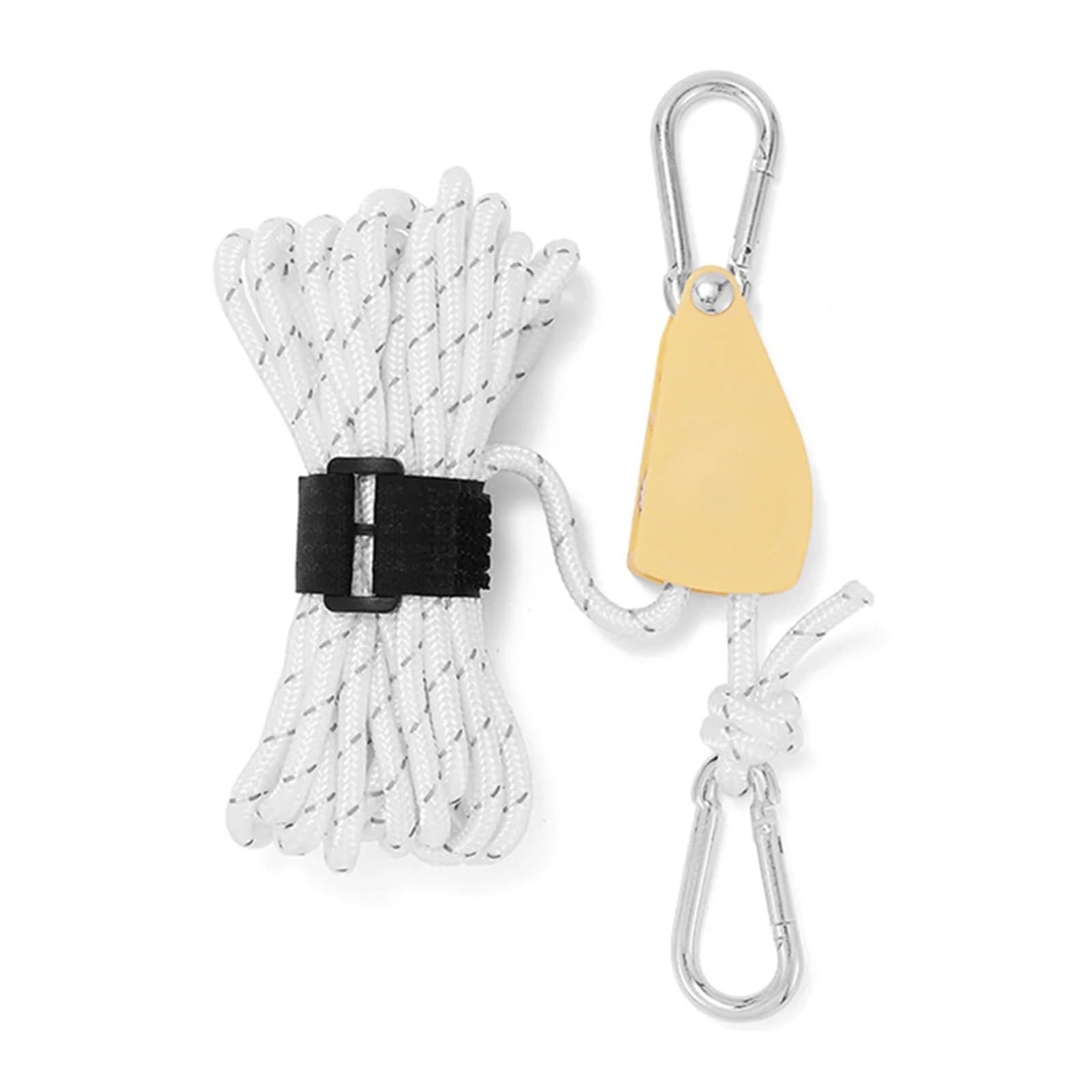 Markisen-Windseil, verstellbar, 4 mm, Abspannleinen for den Außenbereich, Winddicht, strapazierfähig, Verstellbarer Seilaufhänger, reflektierendes Campingzubehör für Sonnensegel(White) von ZJPOJph