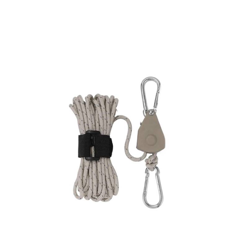 Zelt Seil Einsteller Kabel Binden Seil Aufhänger Pulley Spanner Verschluss Karabiner for Kajak Kanu Markise Plane Baldachin für Sonnensegel(Large Brown) von ZJPOJph