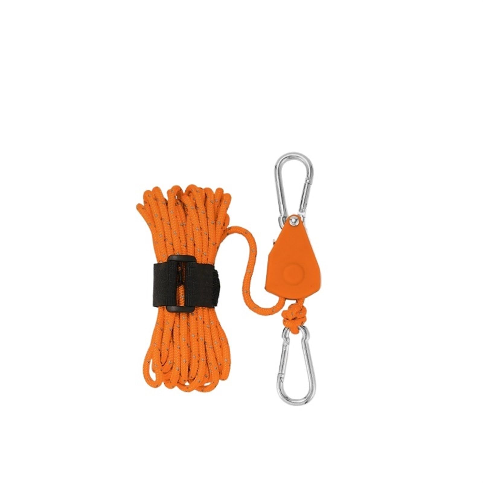 Zelt Seil Einsteller Kabel Binden Seil Aufhänger Pulley Spanner Verschluss Karabiner for Kajak Kanu Markise Plane Baldachin für Sonnensegel(Large Orange) von ZJPOJph