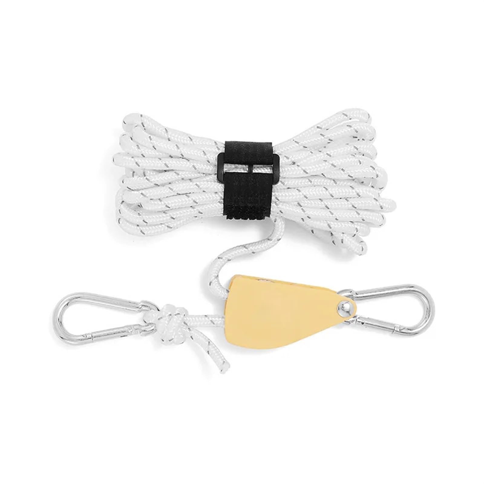 Zelt Seil Einsteller Kabel Binden Seil Aufhänger Pulley Spanner Verschluss Karabiner for Kajak Kanu Markise Plane Baldachin für Sonnensegel(Large White) von ZJPOJph