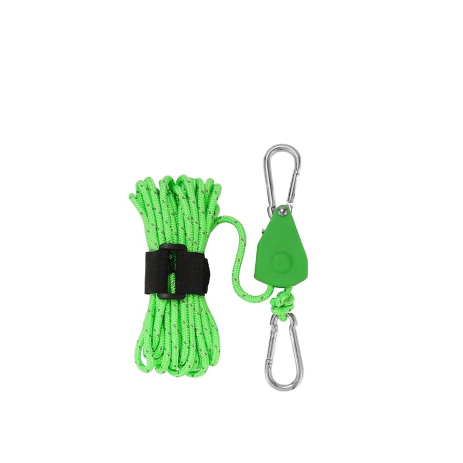 Zelt Seil Einsteller Kabel Binden Seil Aufhänger Pulley Spanner Verschluss Karabiner for Kajak Kanu Markise Plane Baldachin für Sonnensegel(Small Green) von ZJPOJph