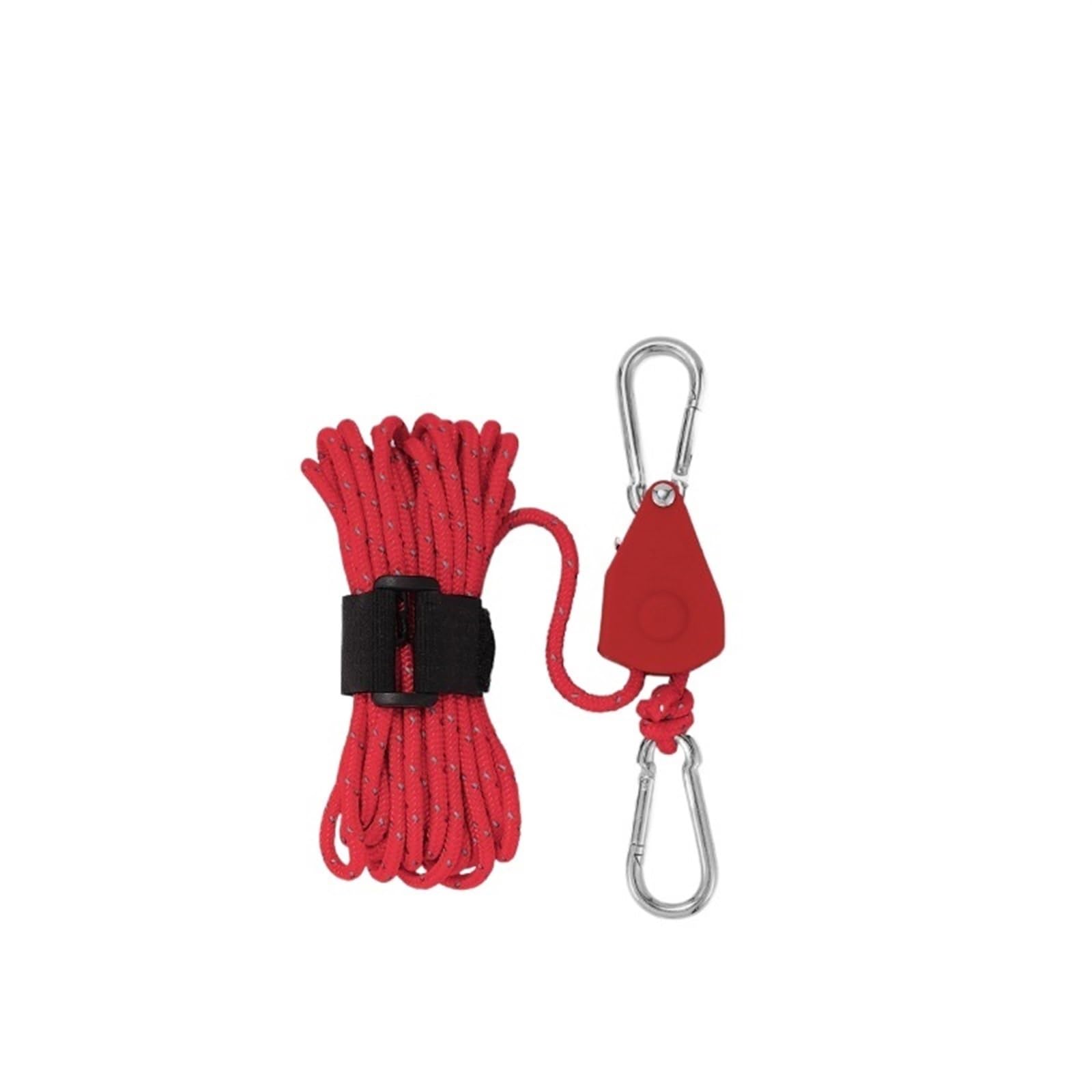 Zelt Seil Einsteller Kabel Binden Seil Aufhänger Pulley Spanner Verschluss Karabiner for Kajak Kanu Markise Plane Baldachin für Sonnensegel(Small Red) von ZJPOJph