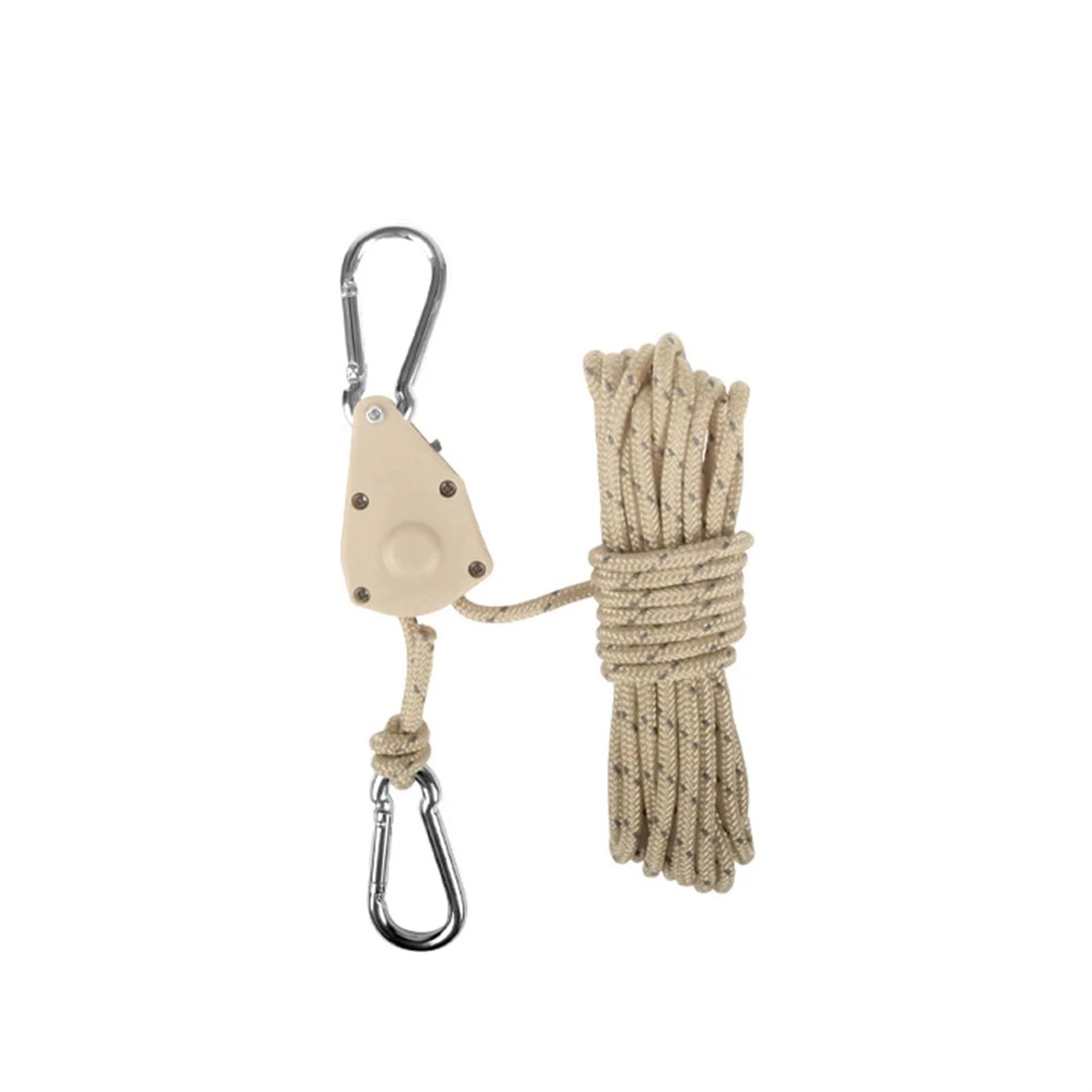 Zeltseil-Aufhänger, Flaschenzughaken, verstellbares Lanyard for Aufhängen, sicher, rutschfest, for Campingausrüstung, Outdoor-Zeltzubehör für Sonnensegel(Khaki) von ZJPOJph
