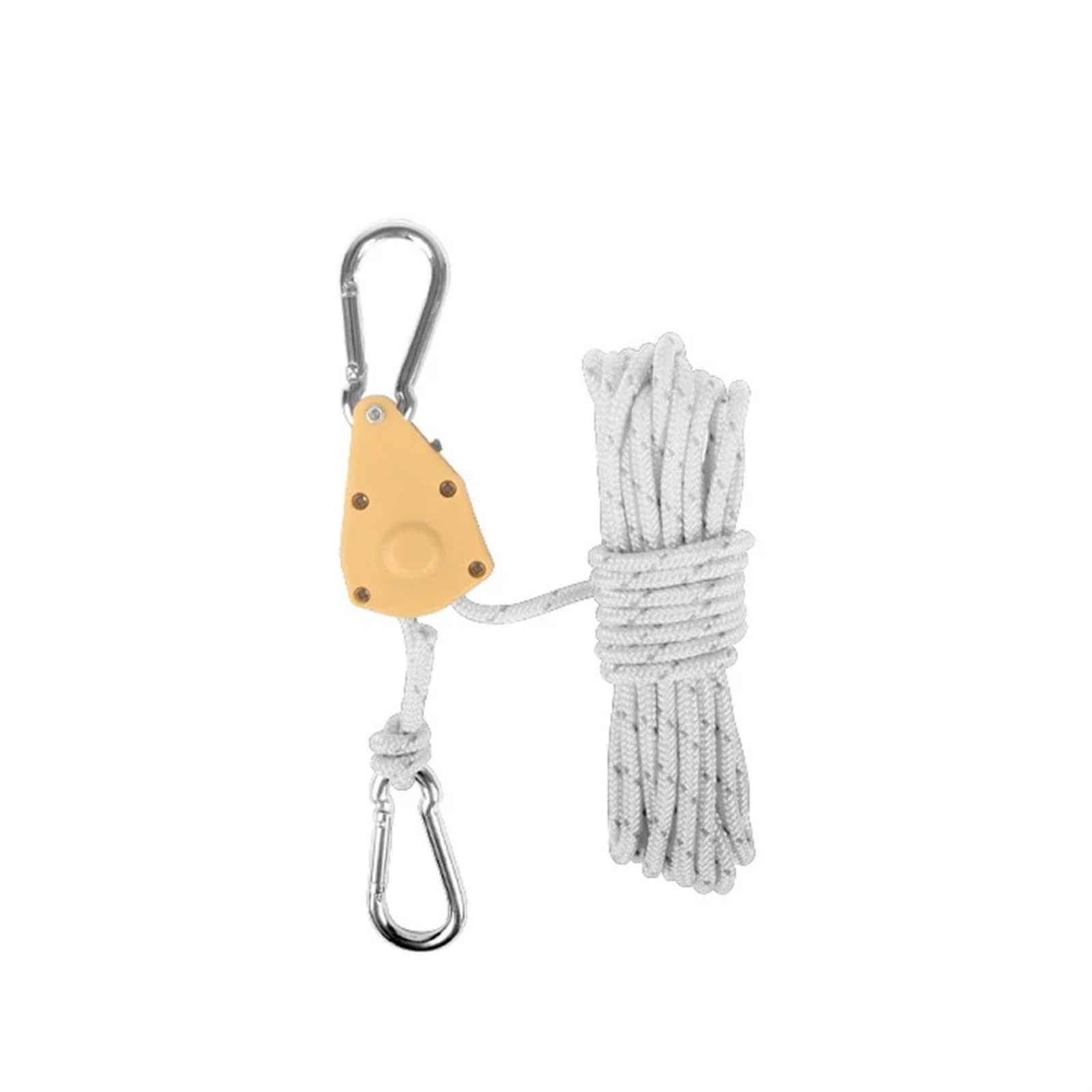 Zeltseil-Aufhänger, Flaschenzughaken, verstellbares Lanyard for Aufhängen, sicher, rutschfest, for Campingausrüstung, Outdoor-Zeltzubehör für Sonnensegel(White) von ZJPOJph
