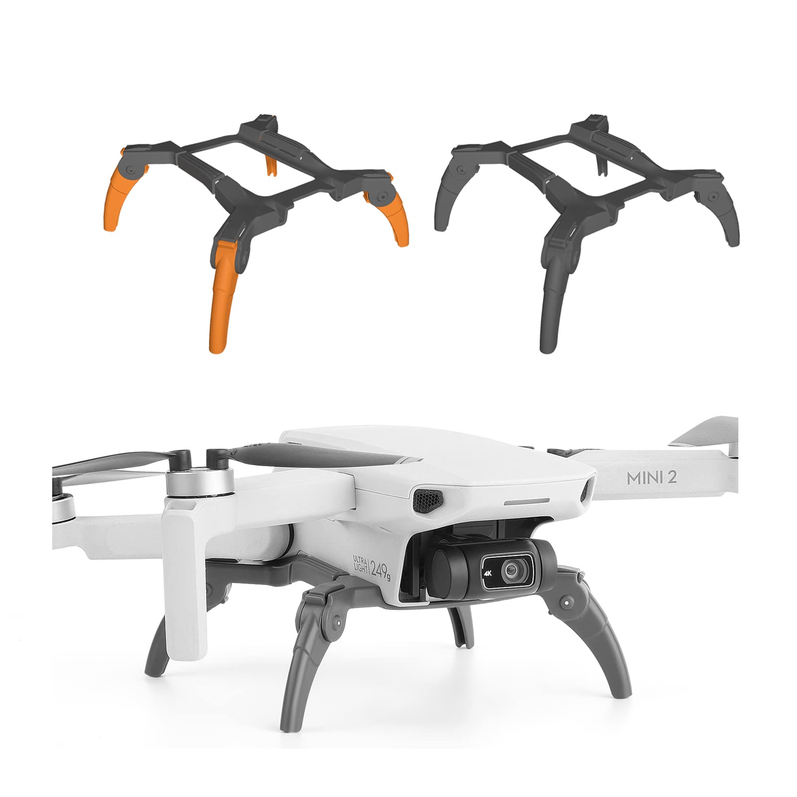 Landegestell für DJI Mini 2/Mavic Mini SE/Mavic Mini Drone Zubehör, Erweiterung Landefüße Landegestell Beine Landing Gear Fahrwerk für DJI Mini 2/Mavic Mini SE/Mavic Mini (Orange) von ZJRXM Zubehör für DJI Drone