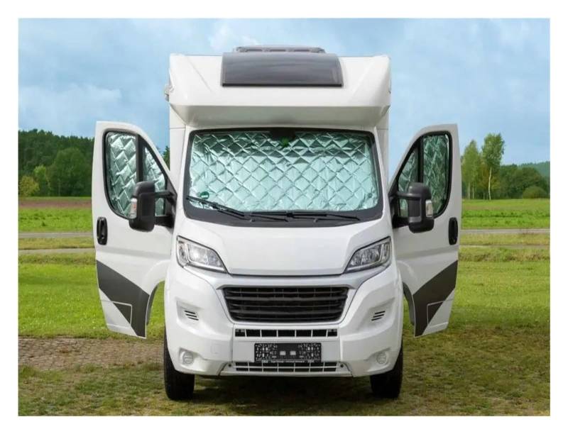 Sonnenschutz für Fenster Auto Windschutzscheibe Sonnenschutz Für Fiat Für Ducato 2006 2007 2008 2009 2010 2011 2012 2013 2014 2015 2016 2017 2018 2019 2020 2021 2022 Auto SonnenschirmEinfach Zu Instal von ZJYZYQ