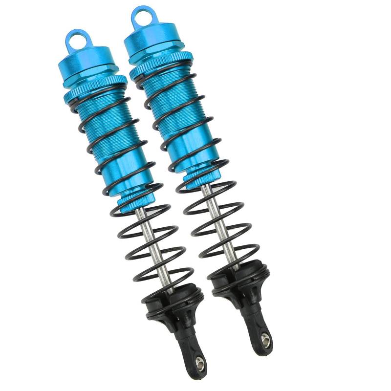 2pcs RC 140 Mm Einstellbarer StoßDämpfer Dämpfer mit Hochwertigem Metallmaterial, Kompatibel mit Slash 1/8 RC-Auto, Ausgezeichnete Flexibilität und Haltbarkeit (BLUE) von ZJchao
