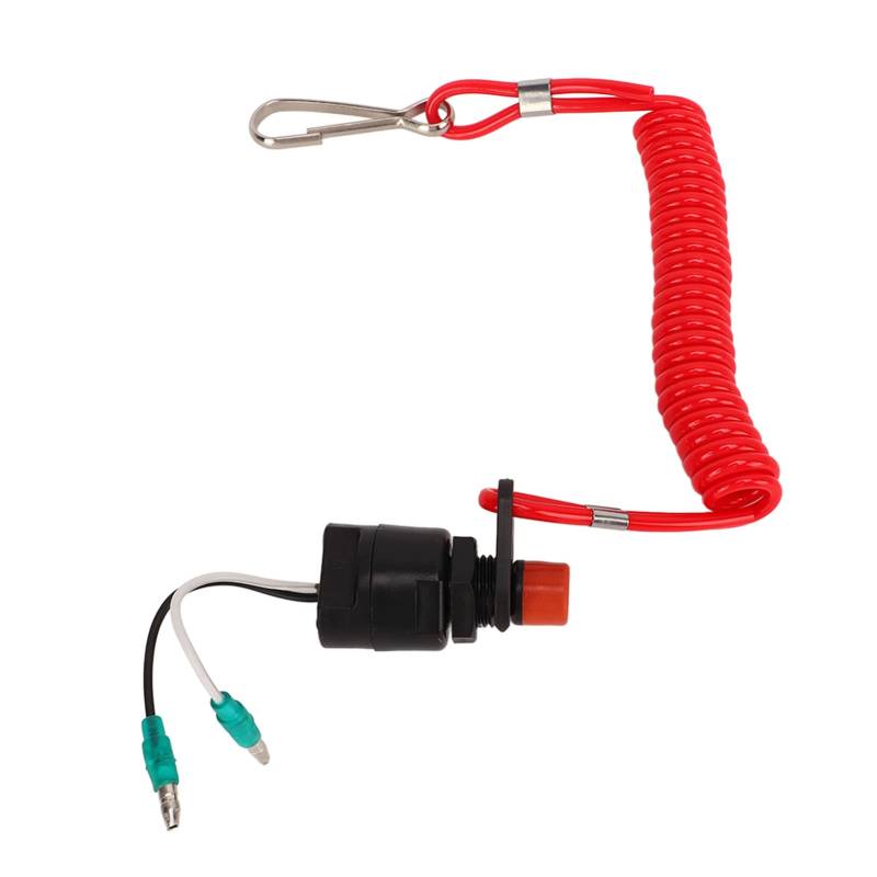 Boat Training Switch Lanyard, ABS Boat Training Switch mit Leichtem Schalter Lanyard für Außenborder Motor von ZJchao
