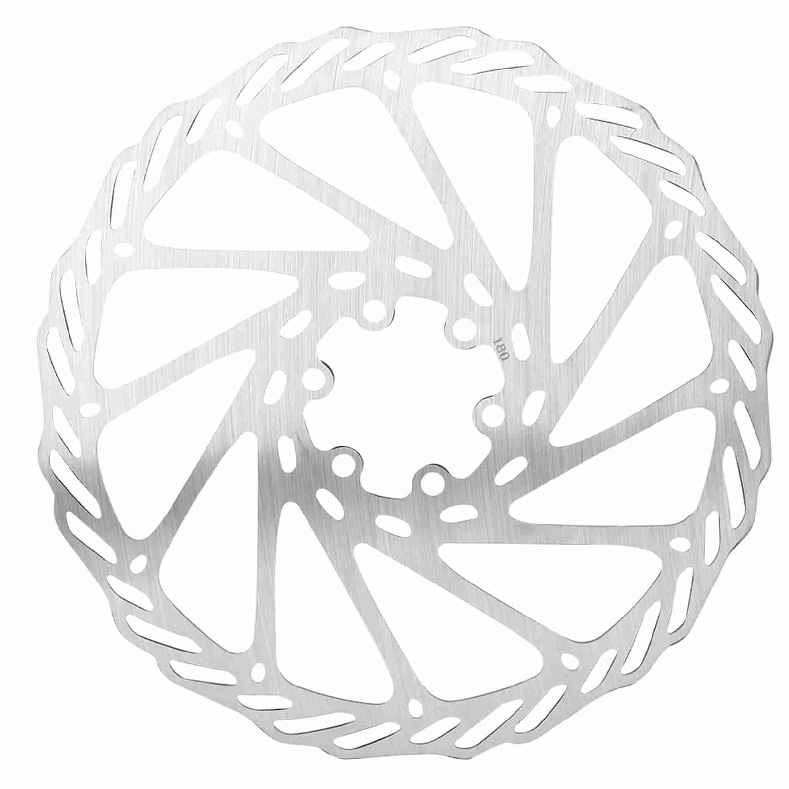 Bremsscheibe aus Rostfreier Stahl mit Hoher Wärmeissipation für Mountainbike, Anti-Korrosion, Leichtes, Langlebiges, Wunderbarer Bremsleistung, Geeignet für Fahrradbremsbeläge (180mm) von ZJchao